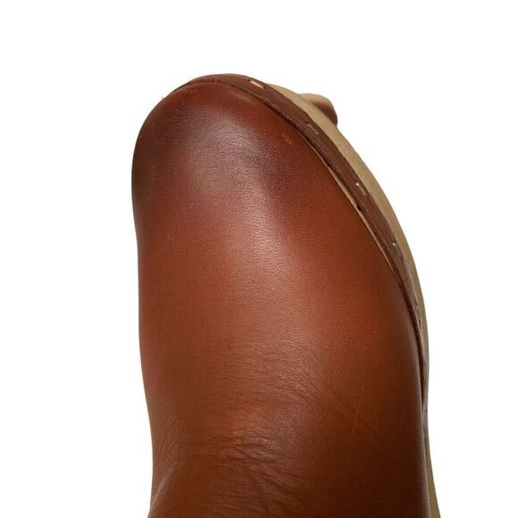 Free People Bungalow Clog Boots womens 6 ankle platform chestnut wrap buckle NEW - Picture 13 of 15